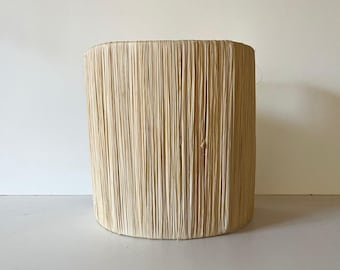 Handvävd vägglampa i raffia: Marockansk hantverkslampa