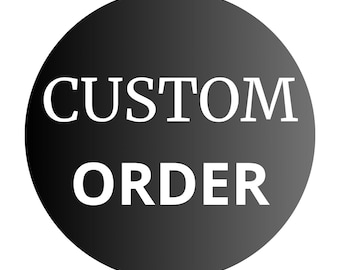 May include: A black and grey gradient circle featuring the white text "CUSTOM ORDER". The text is in a bold, sans-serif font and is centrally positioned. The design is set against a white background, creating a clear contrast.
