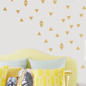 Triangle Wall Decals - Peel and Stick Application - Multiple Colors and Sizes to Choose from - WBTRI