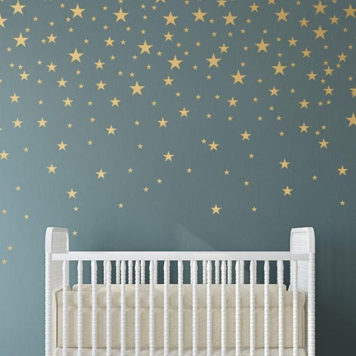 Set of 65 Gold Stars Wall Sticker Nursery Kids Home  MS308VC 