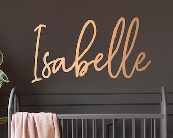 Personalized Name Wall Decal - Custom Wall Sticker, Baby Above Crib or Kids Name Sign, Nursery Decor - WBNAME1