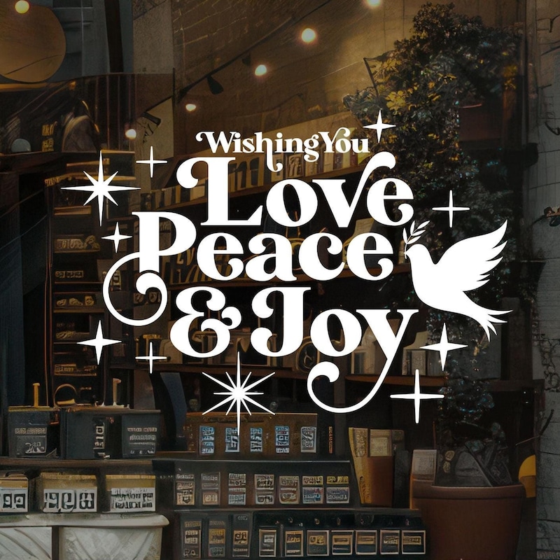 Love Peace Joy Wall Decals - Etsy