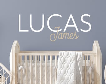 Personalized Wall Decal Boy Name Wall Decal Nursery Wall Decal Personalized Name Decal Vinyl Wall Decal Boys Name Decal Name Modern Nursery