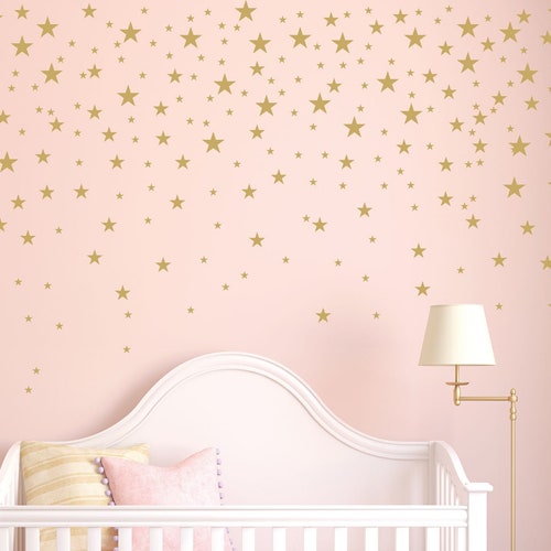 Star Vinyl Wall Decal 148 Silver Stars Star Wall Decal Art Etsy