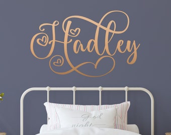 Personalized Name Wall Decal - Custom Wall Sticker, New Baby Gift, Nursery Decor, Boho Nusery Decor Idea - WBNAME13