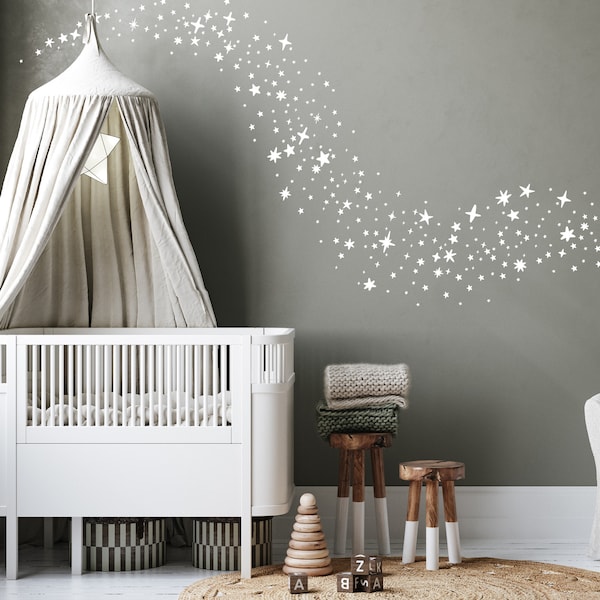 Sparkles and Stars Wall Decals - Nursery Decals, Star Decals, Kids Room Decor, Nursery Wall Art, Celestial Wall Stickers, Stary Sky - WB067