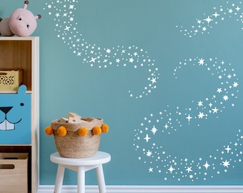 Sparkles and Stars Wall Decals - Nursery Decals, Star Decals, Kids Room Decor, Nursery Wall Art, Celestial Wall Stickers, Stary Sky - WB067