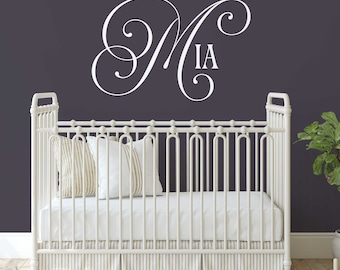 Personalized Name Wall Decal, Custom Baby Name Wall Sticker, Kids Name Wall Decal, Nursery Decor, Cottage Nursery Decor - WBNAME10