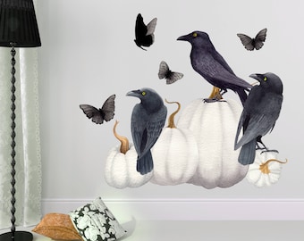 Mozamy Creative Crow Wall Decals - Black Vinyl Peel And Stick Halloween Decorations (50 Pieces) - View #5
