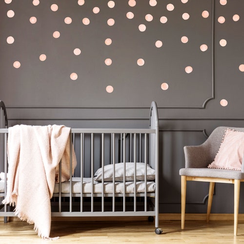 Aqua Watercolor Polka Dot Wall Decals Made From Peel and Stick Etsy