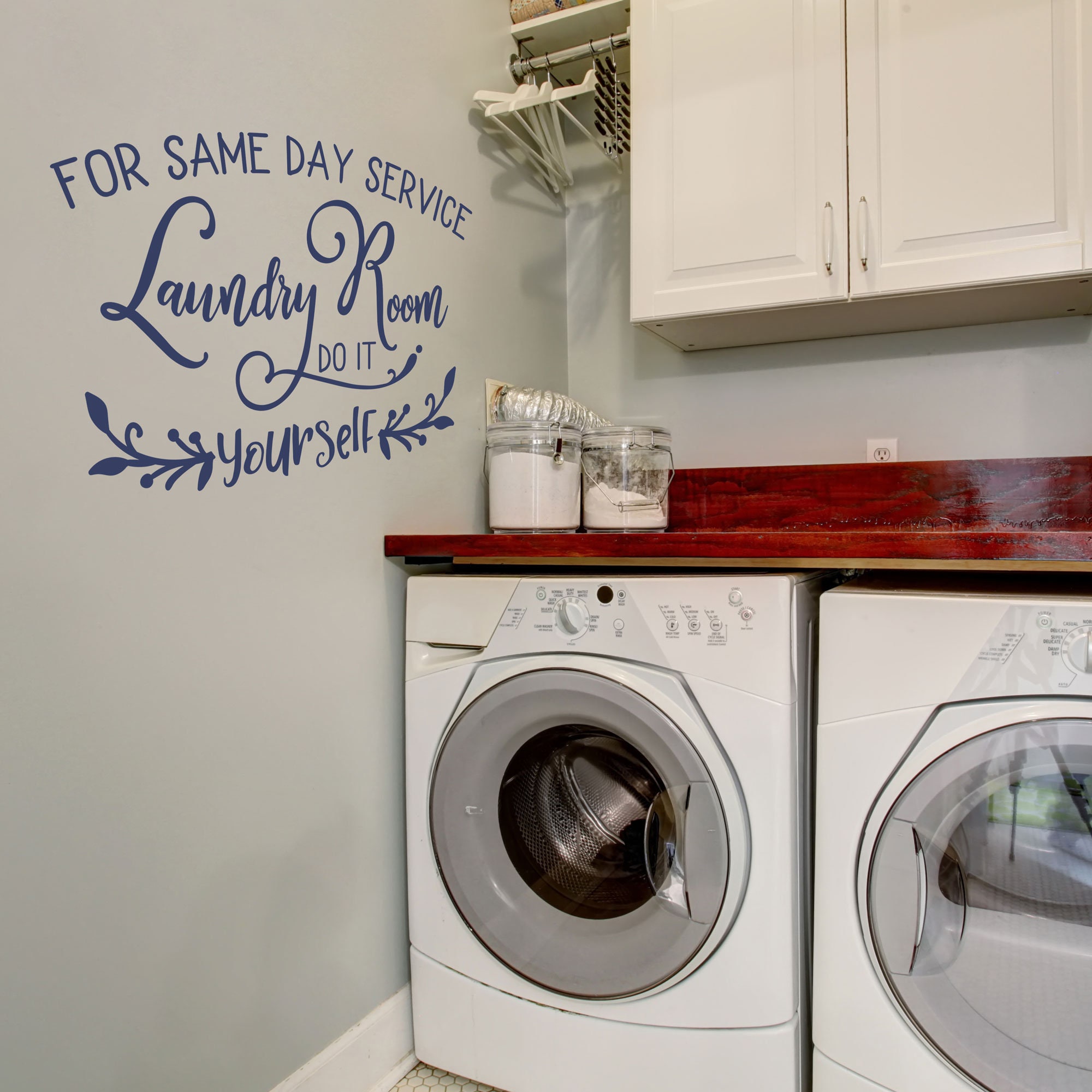 Página de lavandería divertida calcomanía de pared lavandería | Etsy