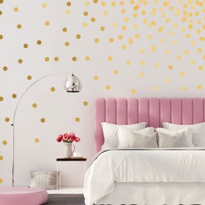 Gold Dot Wall Decals Metallic Gold Polka Dots Gold Wall Stickers Peel and Stick Dots WBDOTS image 8