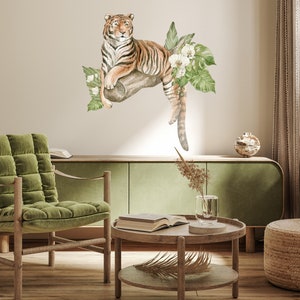 Tiger Wall Decals Nursery Wall Decor Stickers, Tropical Safari Jungle ...