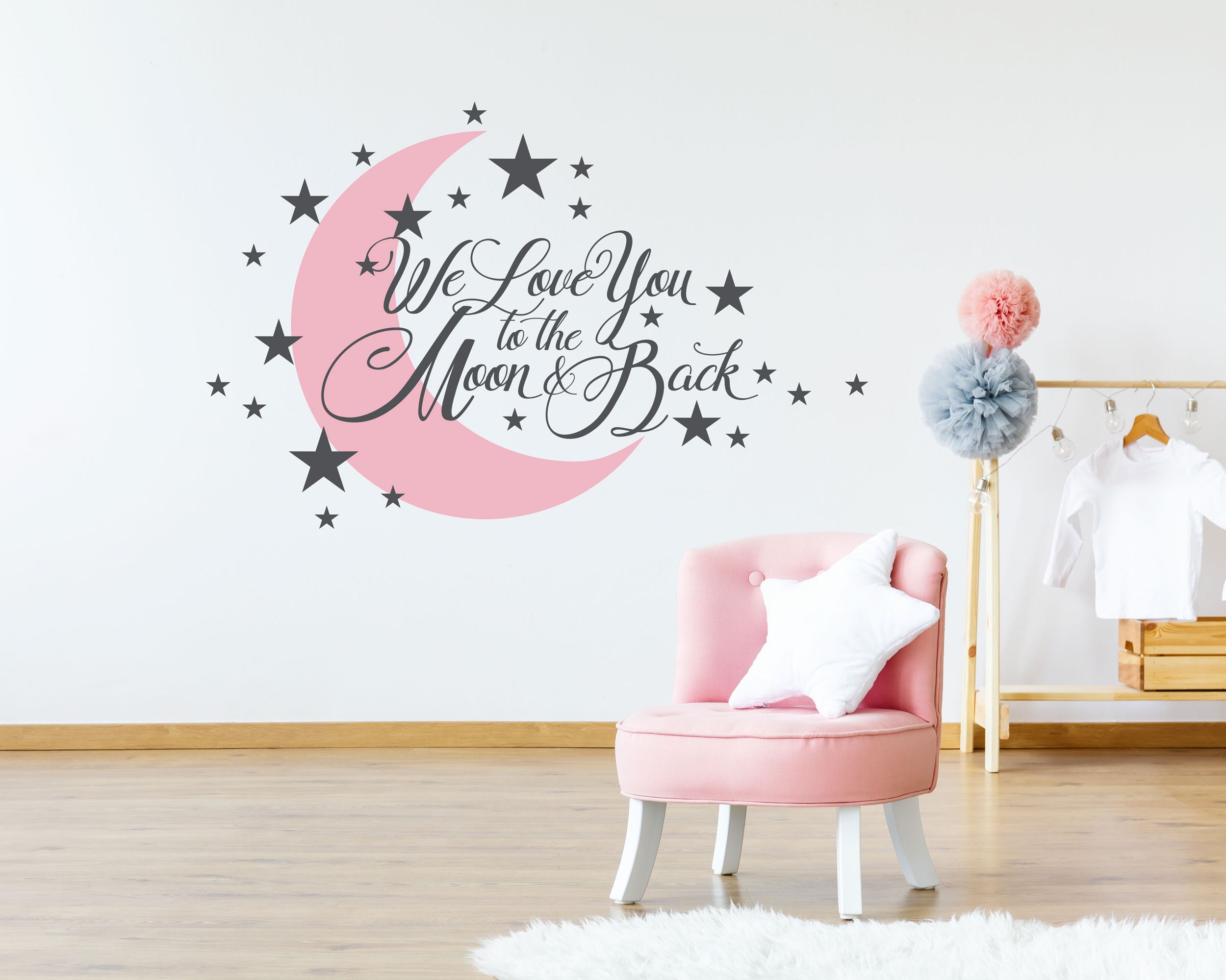 We love you to the moon cheap and back wall art