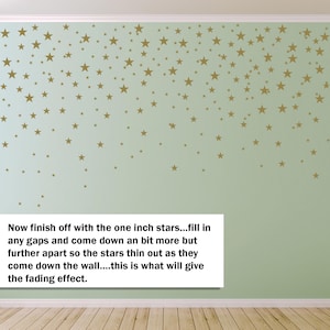 Gold Stars Wall Decals Set for Nursery Decor, Easy Peel and Stick Application, removable, matte metallic finish looks like paint WBSTRm image 7