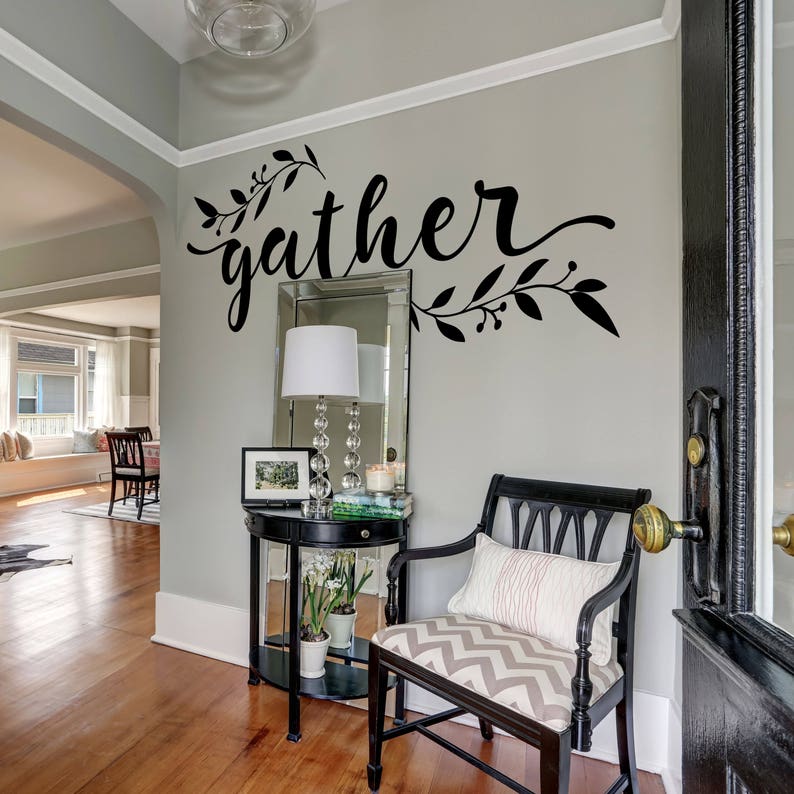 Gather Wall Decor Gather Wall Decal Thanksgiving Wall Etsy