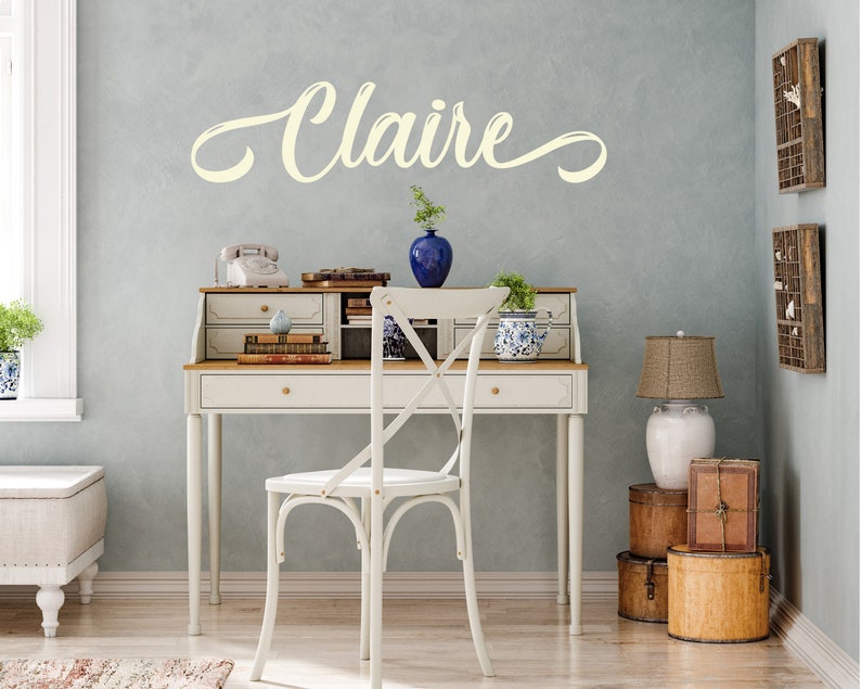 Personalized Name Wall Decal Custom Wall Sticker Baby Above Etsy