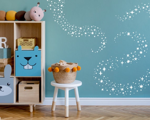 Sparkles and Stars Wall Decals - Nursery Decals, Star Decals, Kids Room Decor, Nursery Wall Art, Celestial Wall Stickers, Stary Sky - WB067
