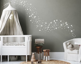 Sparkles and Stars Wall Decals - Nursery Decals, Star Decals, Kids Room Decor, Nursery Wall Art, Celestial Wall Stickers, Stary Sky - WB067