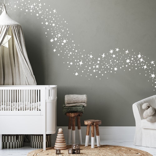 Stars and Moon Wall Decals Nursery Decor Stars and Moon Etsy