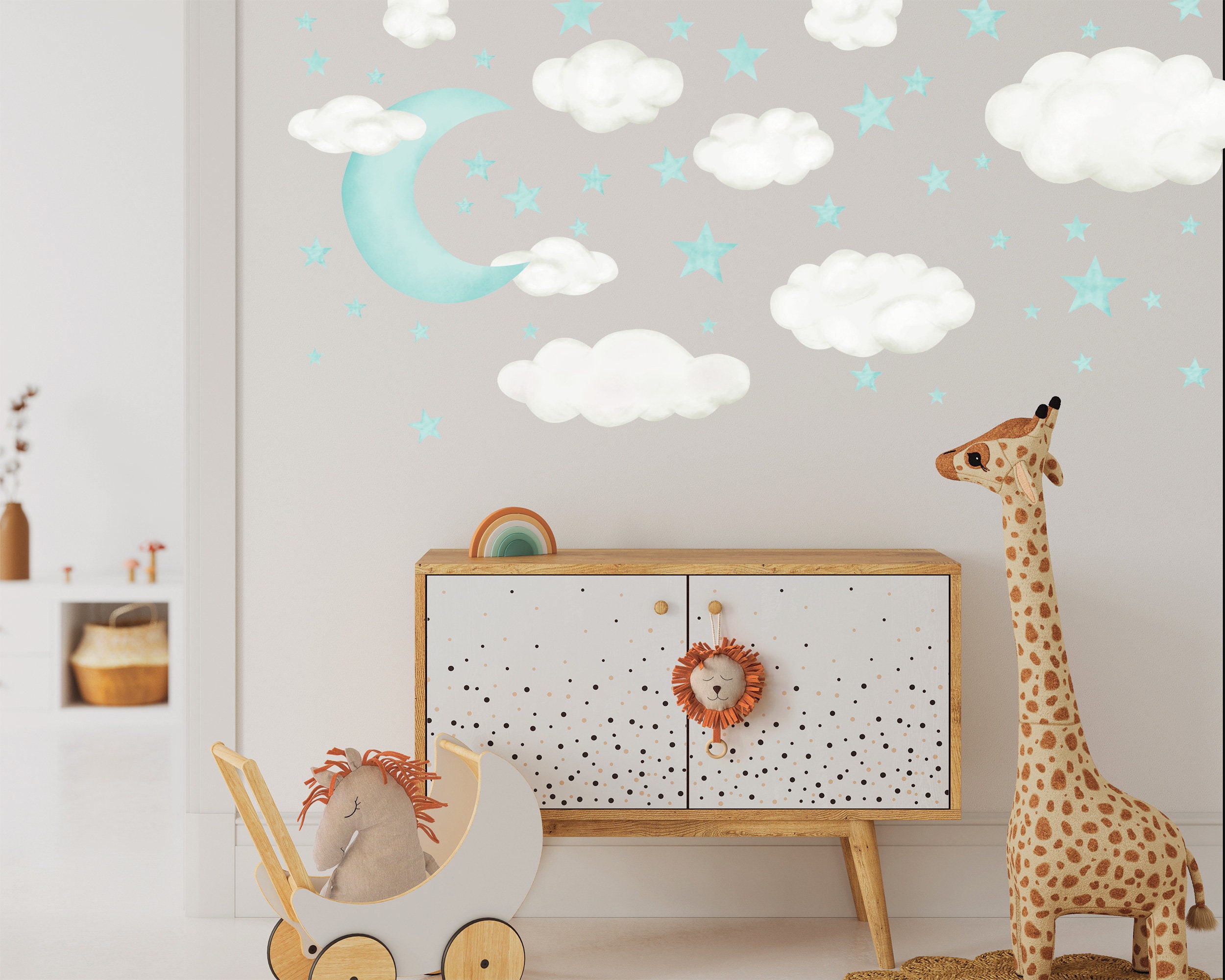 Dream Cloud .ZZZ Speech Bubbles Wall Decals – 30x30 Inch Vinyl Stickers For Baby Nursery, Kids Bedroom, Sweet Dreams Sleep Theme Decor