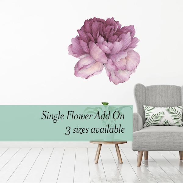 Peony Vinyl Decal Etsy