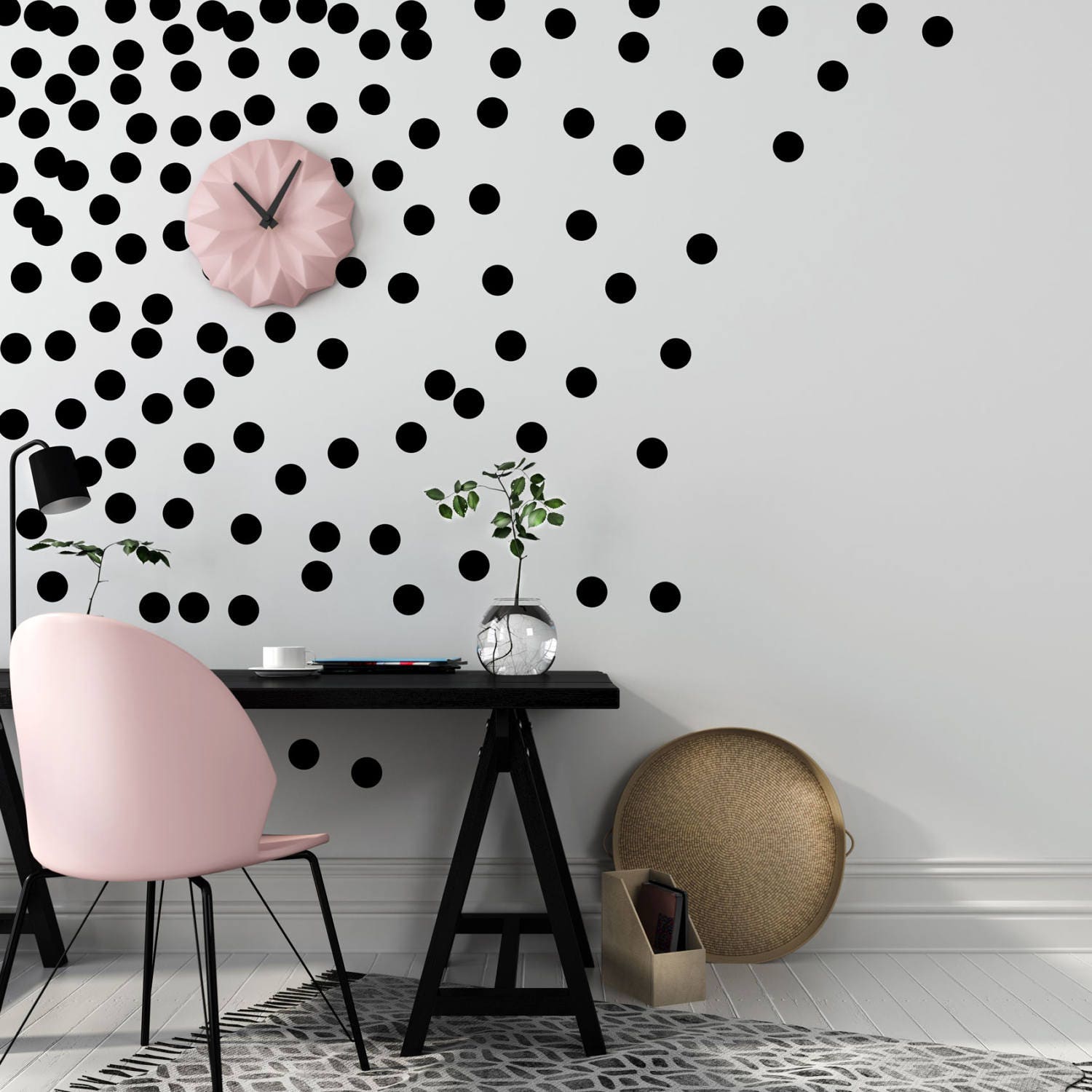 Gold Dot Wall Decals Metallic Gold Polka Dots Gold Wall Etsy Singapore