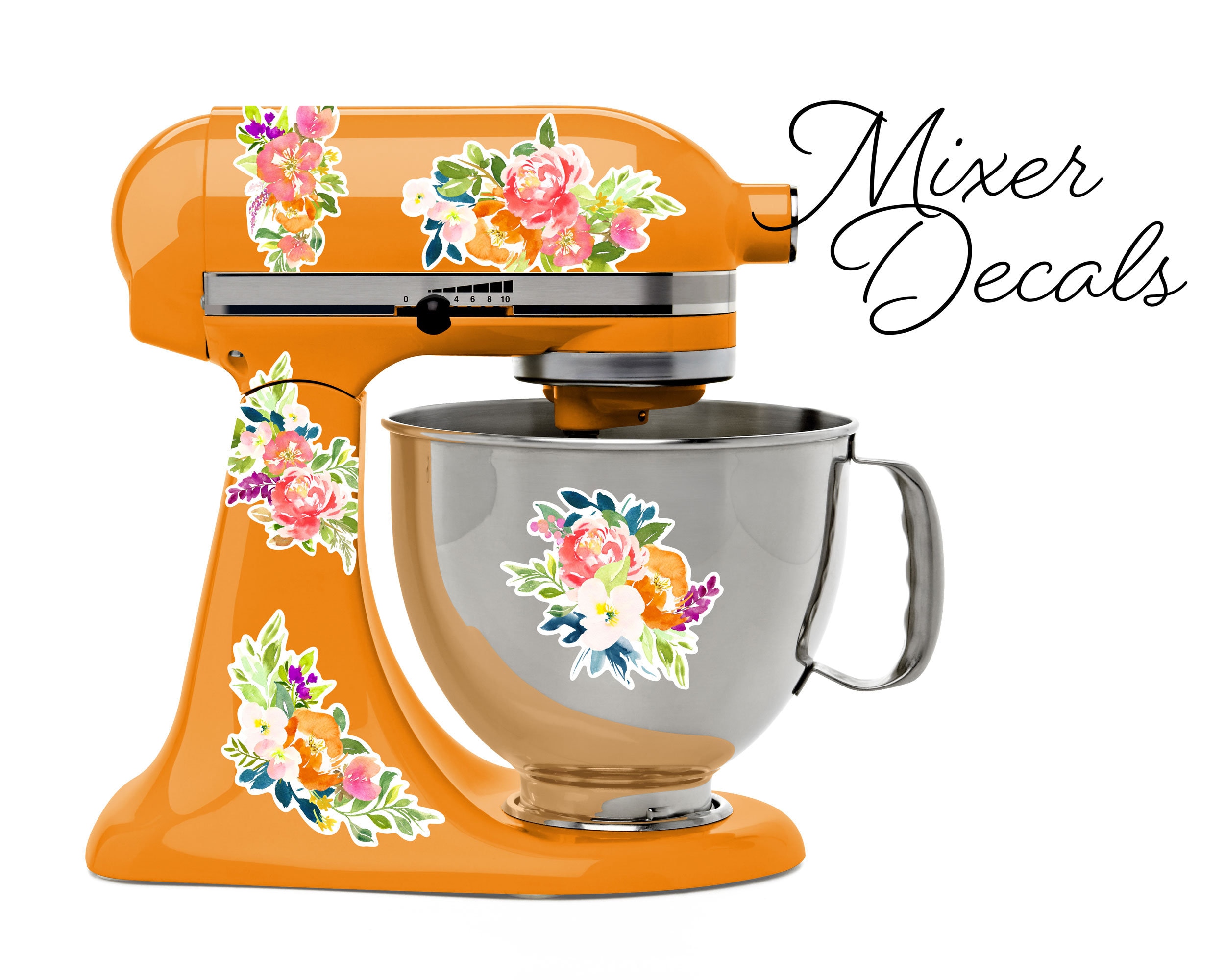 Kitchenaid Mixer Decals Medallion Flowers to Decorate your Appliance