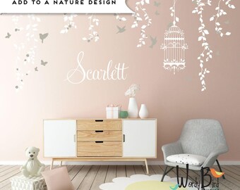 Personalized Nursery Initial Wall Decal - Custom Name Sticker For Boys Or Girls Room, 12 Inches High - View #12