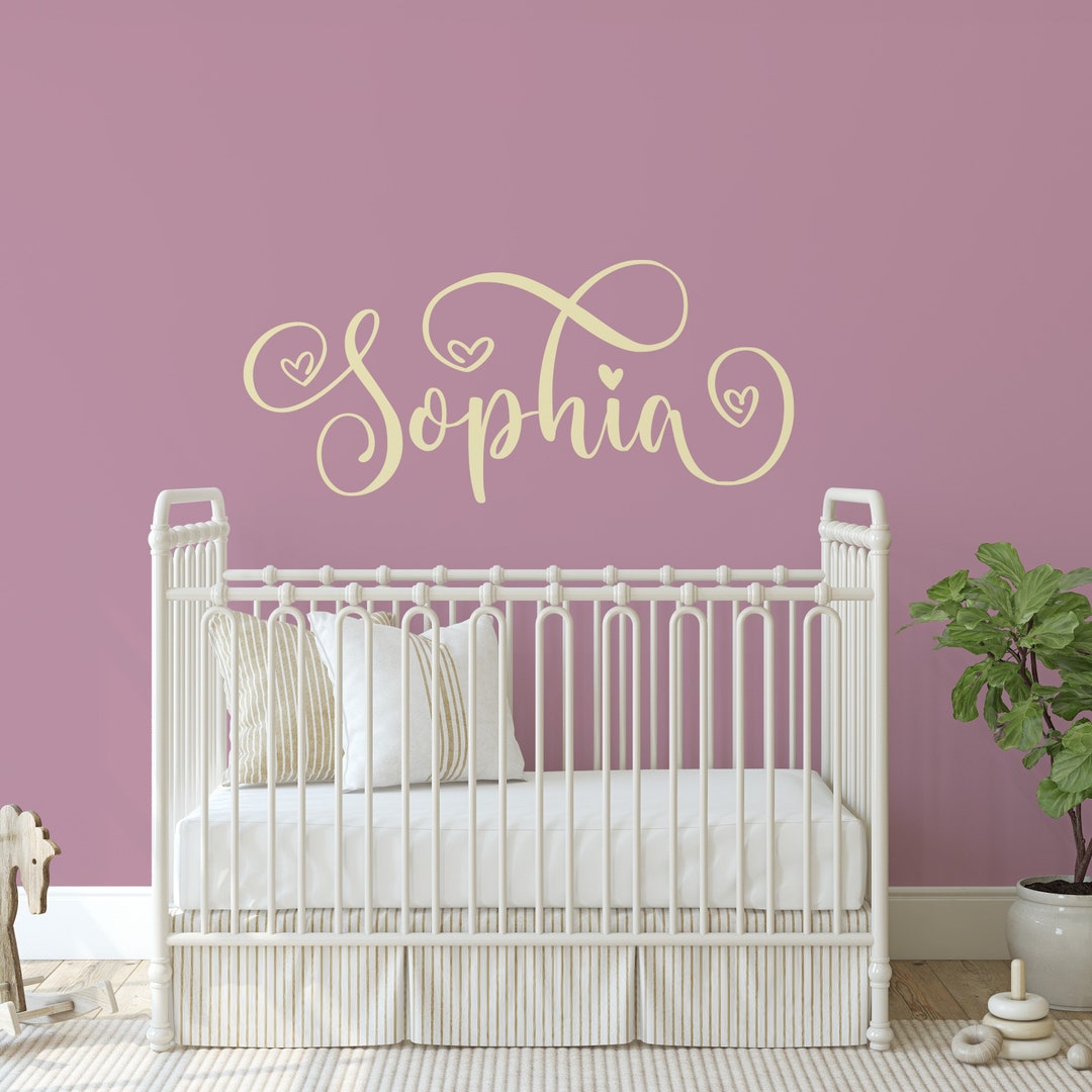Personalized Name Wall Decal - Custom Wall Sticker, New Baby Shower ...