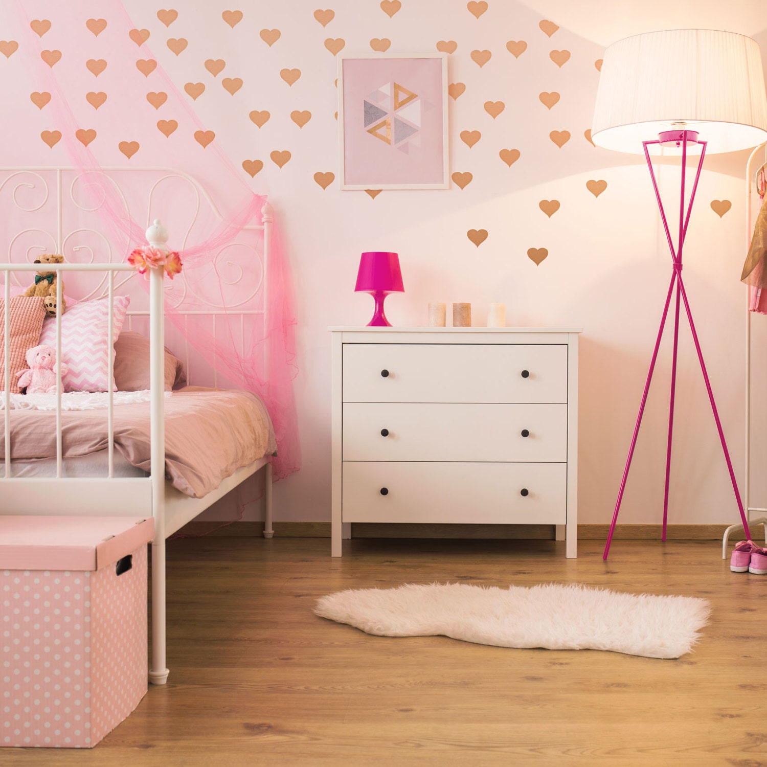 Gold Heart Decals L And Stick Wall Stickers Sticker Décor Decal Hearts Confetti Wbhrt