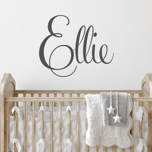 Personalized Name Wall Decal - Custom Wall Sticker, Baby Above Crib or ...