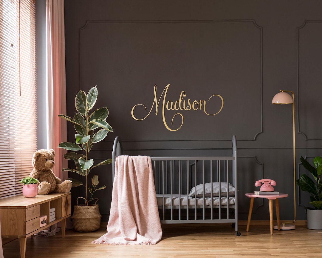 Personalized Name Wall Decal - Custom Wall Sticker, Baby Above Crib or ...
