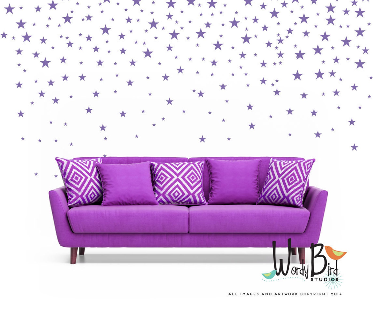 Baby Nursery Decals star confetti wall decals stickers for Etsy