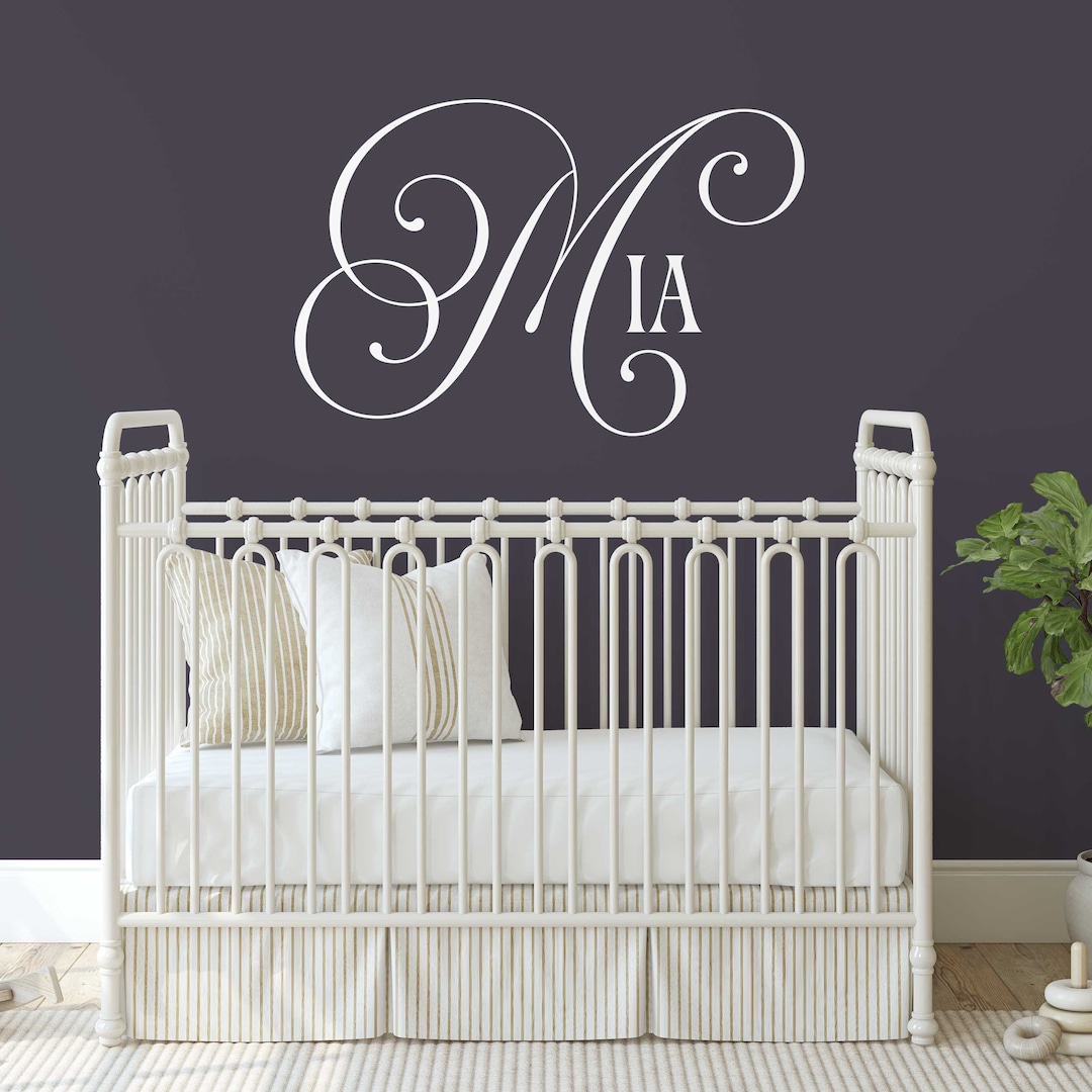 Personalized Name Wall Decal, Custom Baby Name Wall Sticker, Kids Name ...