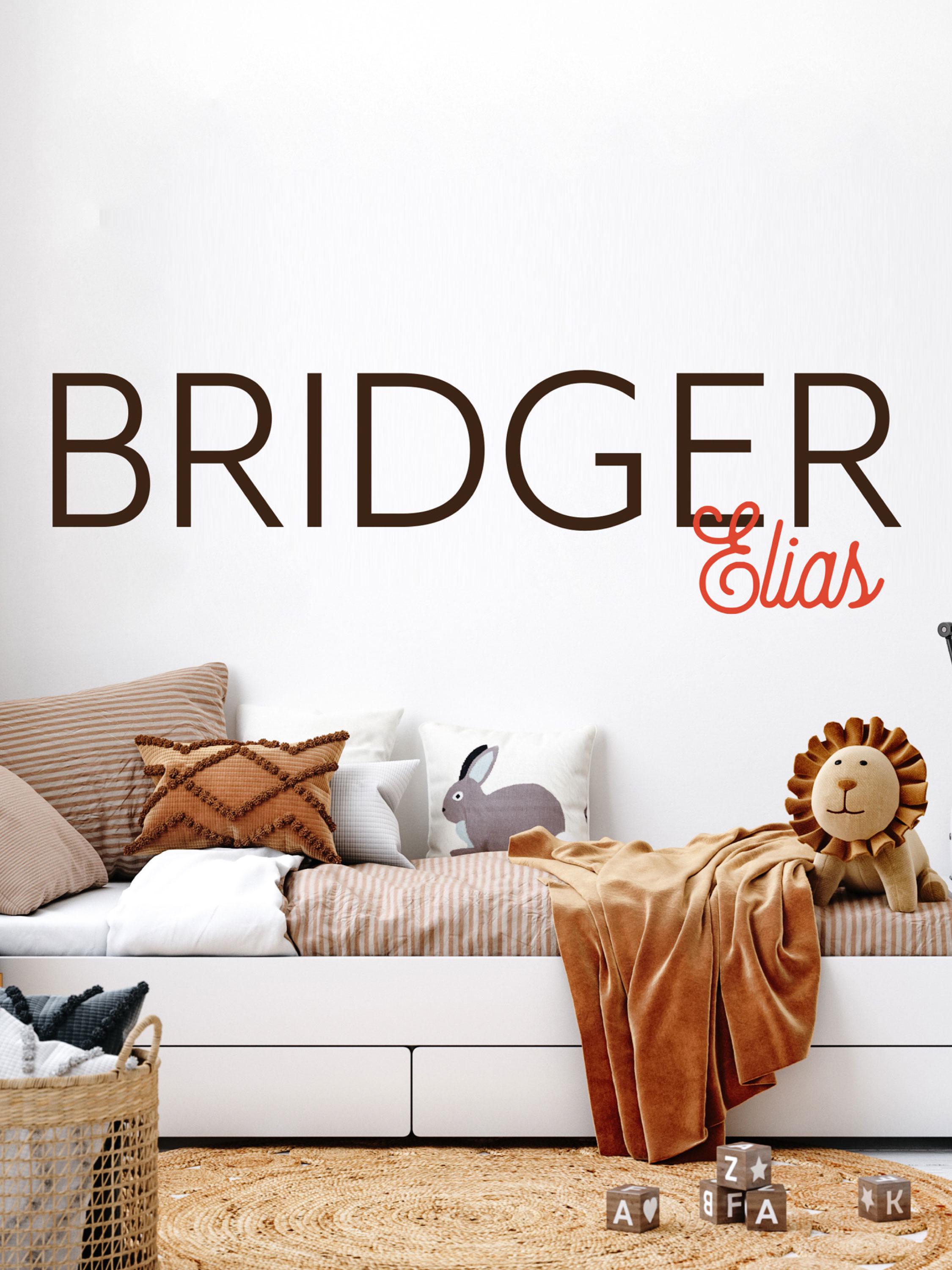 Personalized Wall Decal Boy Name Wall Decal Nursery Wall Decal ...