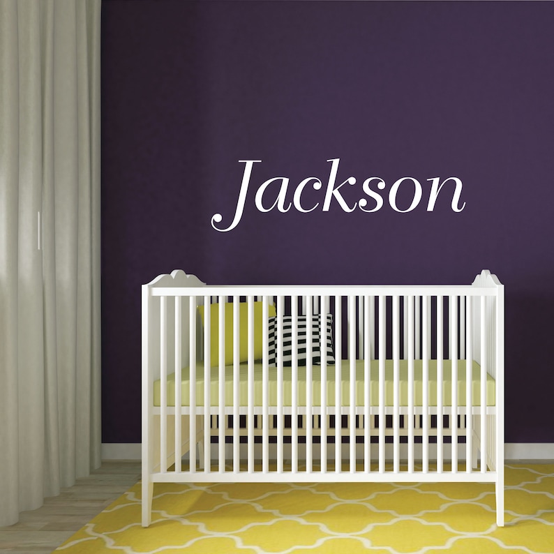 Baby Name Wall Decal for Nursery Gold Name Decal Gold Baby Etsy