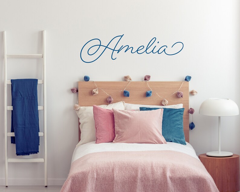Personalized Name Wall Decal Custom Wall Sticker Baby Above Etsy