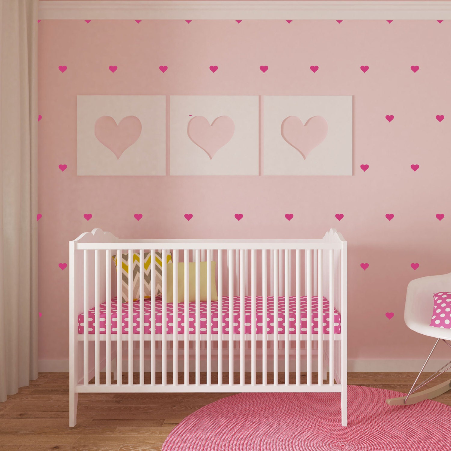 Gold Heart Decals Peel and Stick Wall Stickers Gold Sticker Etsy