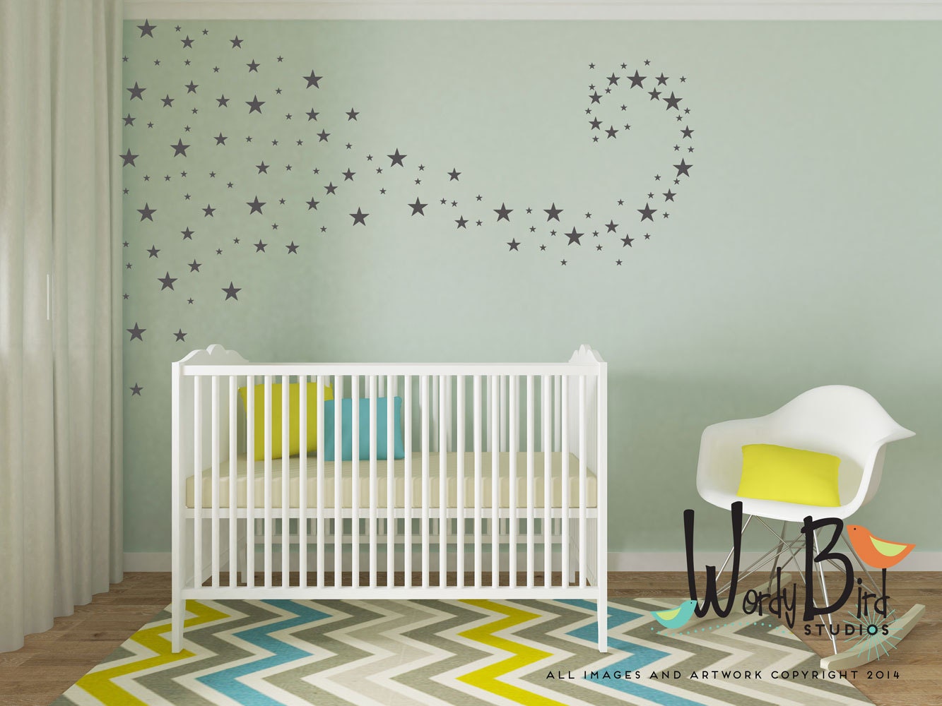Baby Nursery Decals Star Confetti Wall Decals Stickers for Etsy Canada
