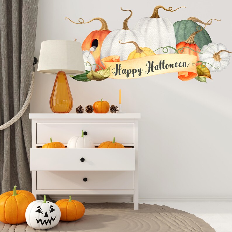 Unique Halloween Wall Decals Cute Rustic Pumpkin Patch Etsy