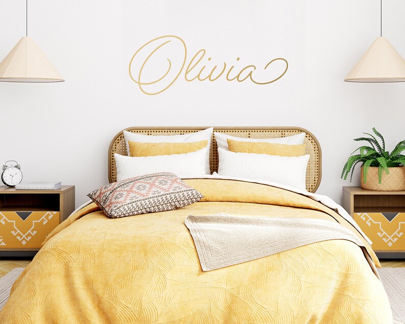 Personalized Name Wall Decal Custom Wall Sticker Baby Above Etsy