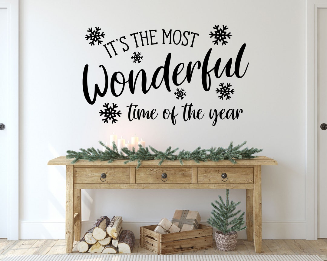 Christmas Wall Decal It's the most Wonderful Time of the Etsy 日本