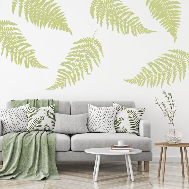 Fern Wall Decals Large Wall Decals ONE LEAF Choose Size Etsy