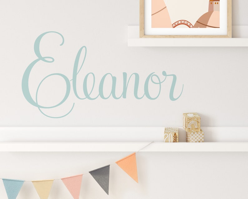 Personalized Name Wall Decal Custom Wall Sticker Baby Above Etsy