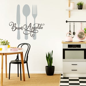 Buon Appetito Italian Farmhouse Style Kitchen Wall Decal Vinyl ...