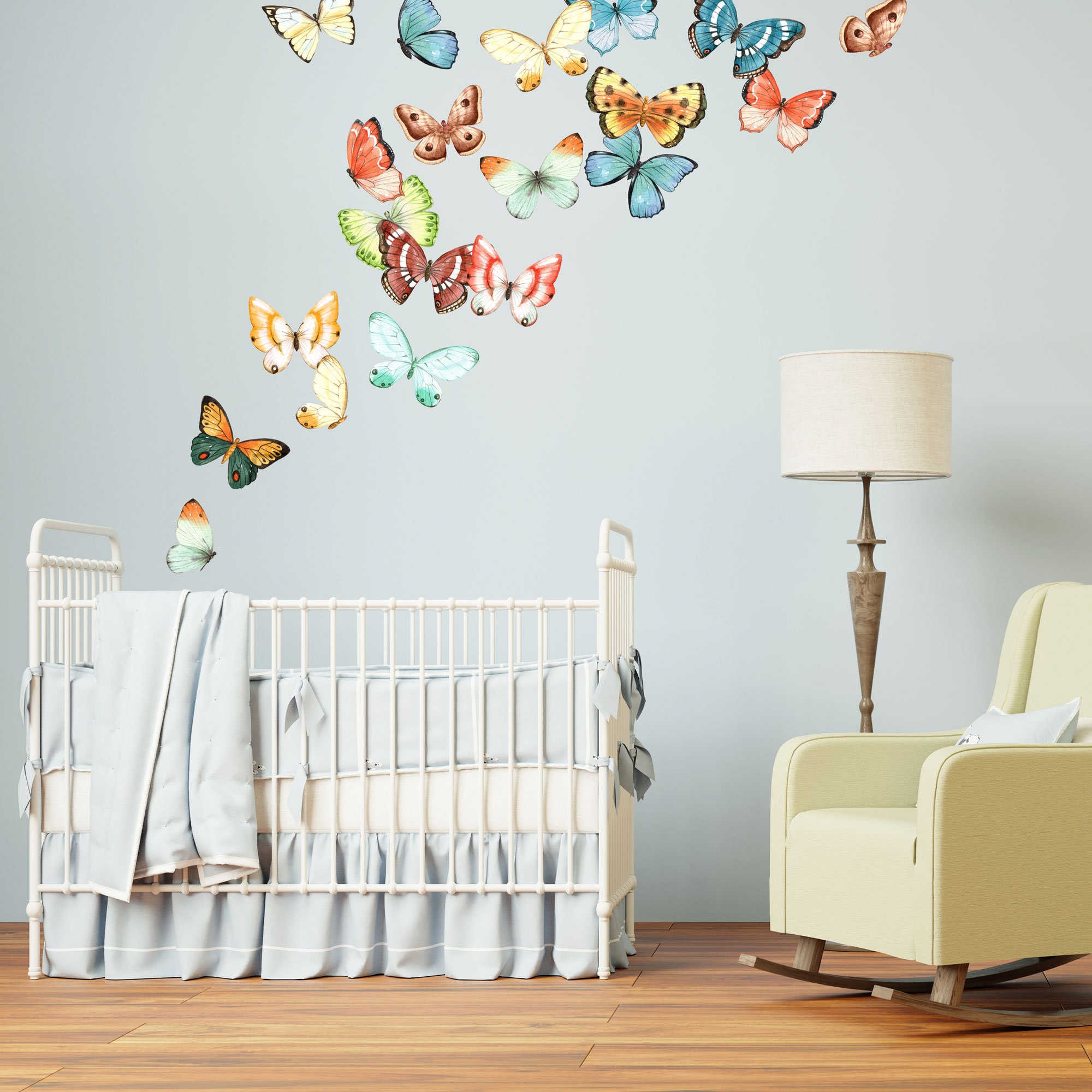 Butterfly Wall Decals made from Peel and Stick Wallpaper Etsy