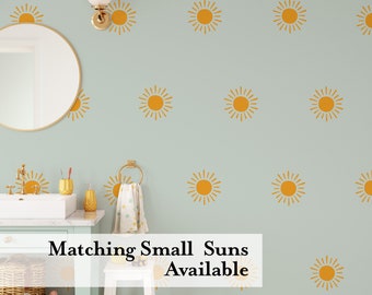QANYUE Peel And Stick Boho Sun Wall Decals – Removable PVC Sunrise Stickers, Kids Room, Nursery, Playroom Decor - View #9