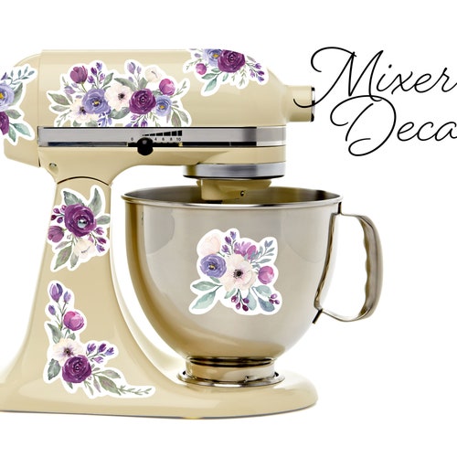 Floral Stand Mixer Decal Set Fits Kitchenaid or Other Kitchen Etsy