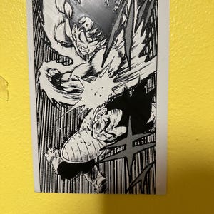 Dragon Ball Z 3D Hueforge Wall Art-paneel – Goku, Vegeta, Raditz Battles | Anime kamerdecoratie | Lichtgewicht afdruk van 6,5 x 9,5 inch